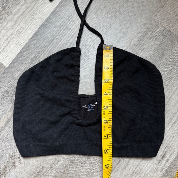 Urban Outfitters Halter Crop Top Ribbed Black Stretch XS Small - Picture 7 of 10